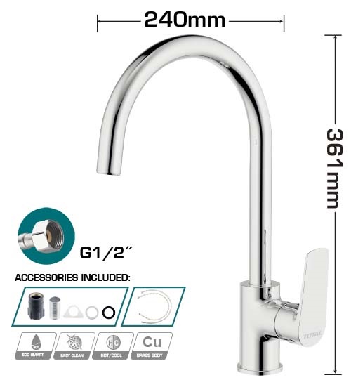 Grifo Total Monocomando 229mm