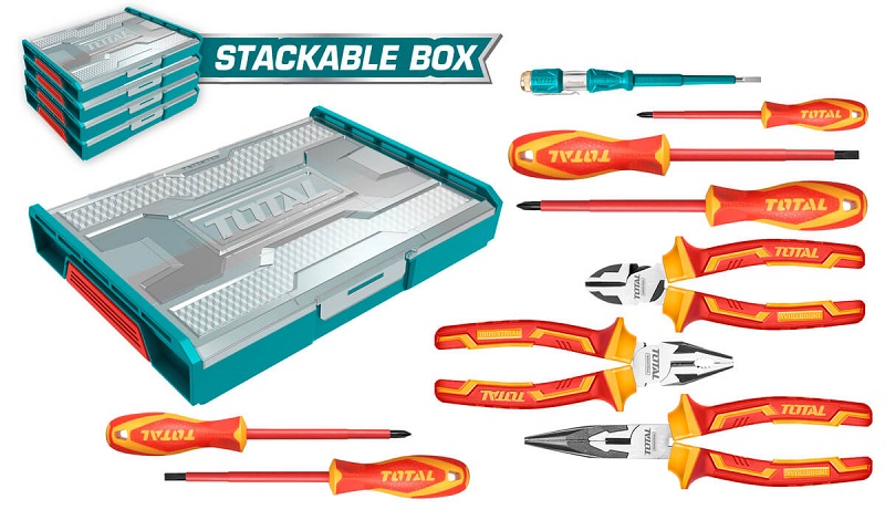 Caja De Herramientas Total 9pc 1000v