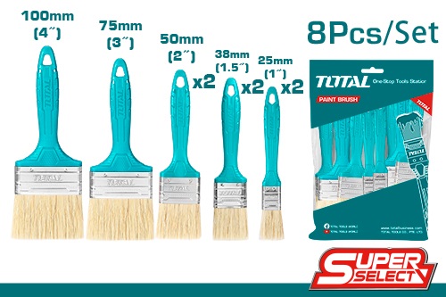 Kit Total Pinceles De 8 Pcs Plastico