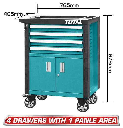 Caja P/ Herramientas Total 4 Cajones