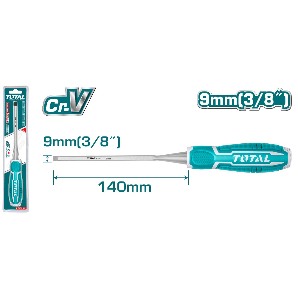 Cincel Total P/ Madera Cr-V 9mm X 140mm