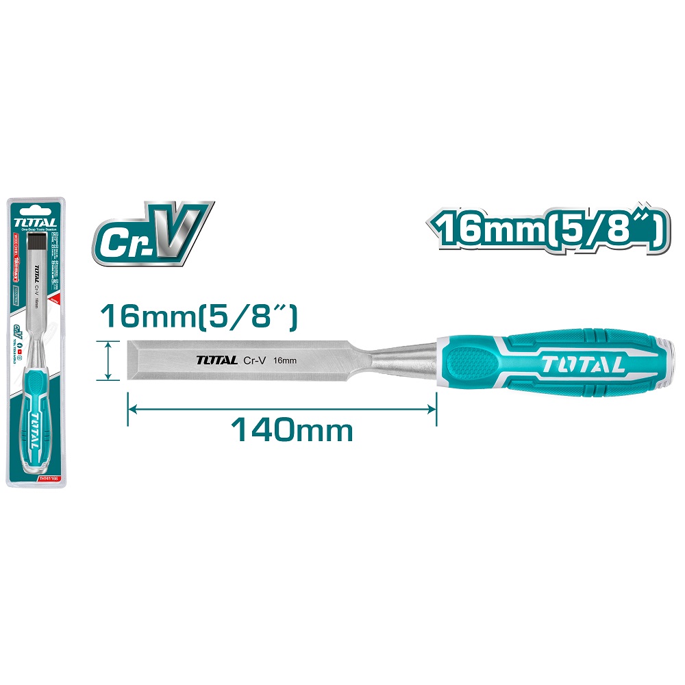 Cincel Total Cr-V P/ Madera 16mm X 140mm