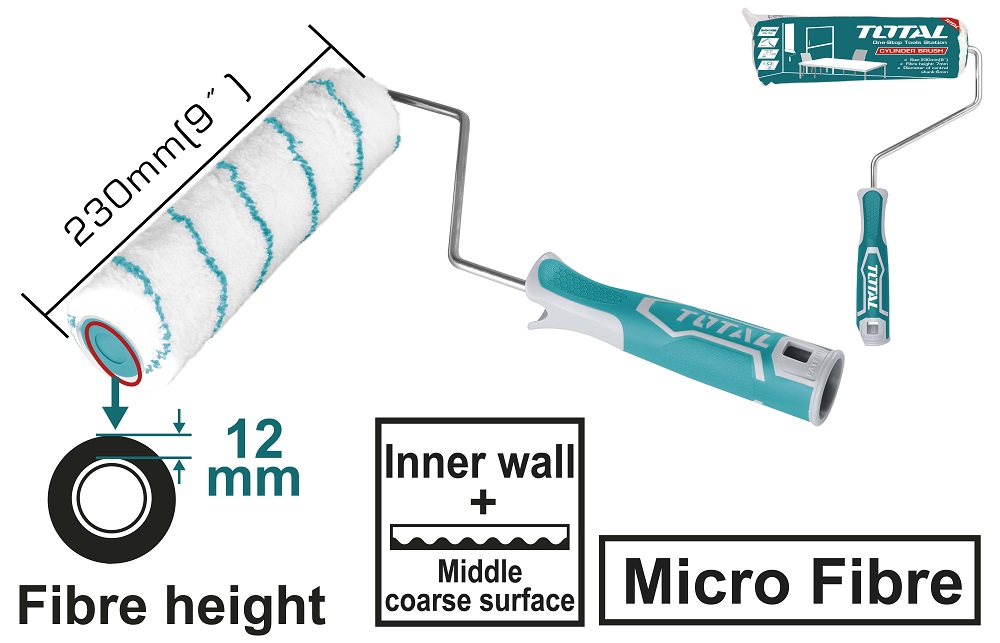 Rodillo Total 12*230mm Interior Micro Fibra