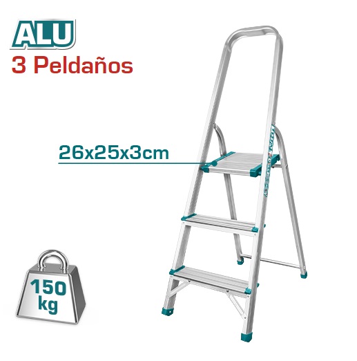 Escalera Total Aluminio 3 Peldaños