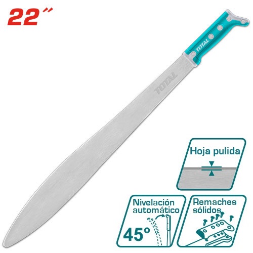 Machete Total 22" Doble Filo Mango Fino