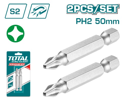 Puntas Para Taladro Total Ph2 50mm 2pcs