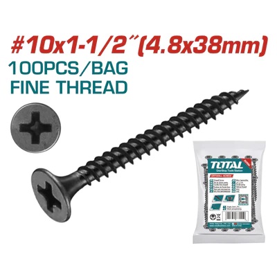 Tornillo Total St4.8x38 Rosca Fina X100pcs