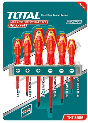 Destornillador Total 1000v 6 Pcs