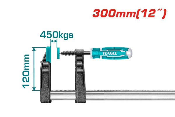 Abrazadera F Total 450kg 120x300mm