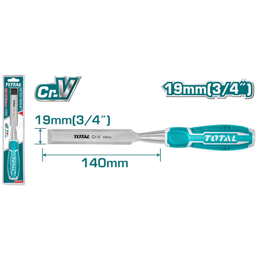 Cincel Total Cr-V P/ Madera 19mm X 140mm