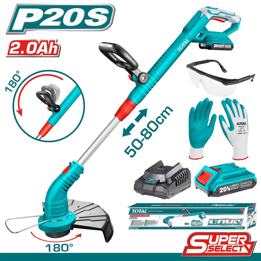 Bordeadora De Cesped Total 20v C/ Accesorios Ss